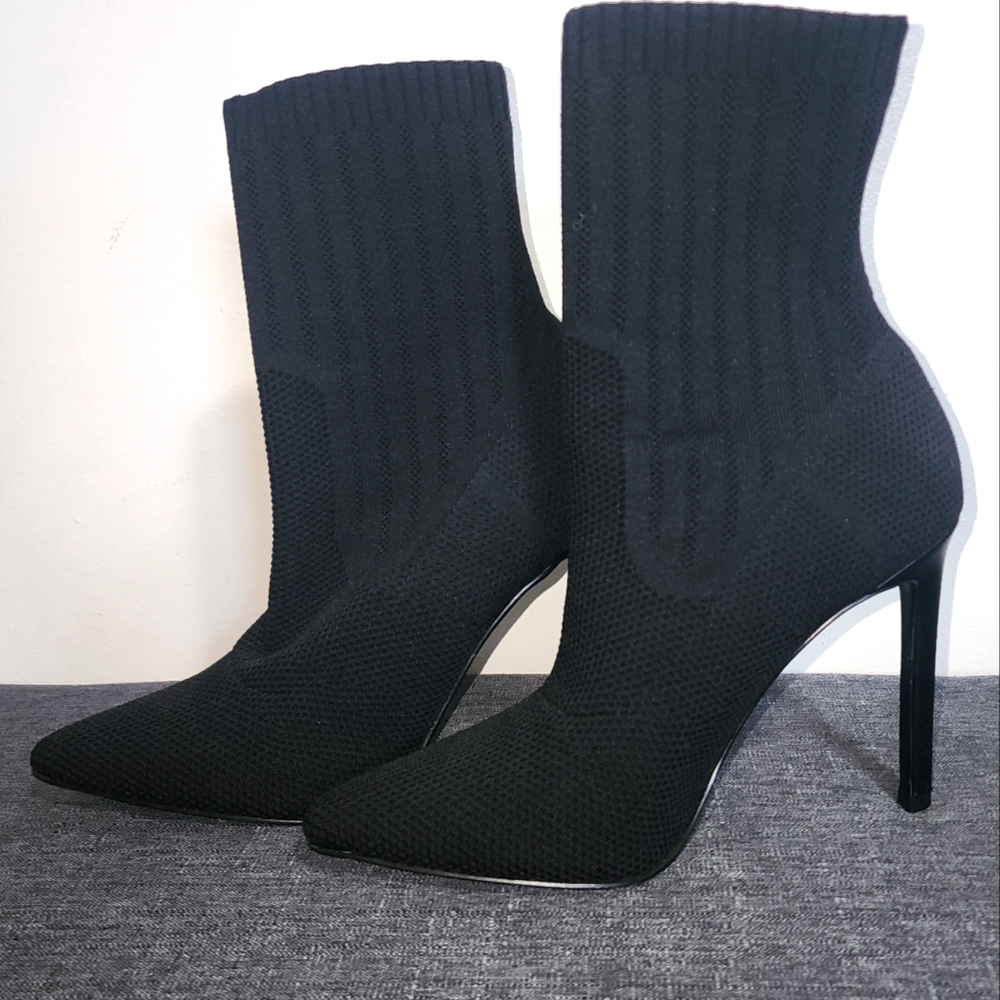 Steve Madden Black Heeled Boots with Stiletto